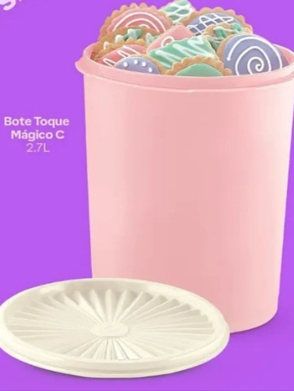 Tupperware Heritage 2.7L Canister- Pink